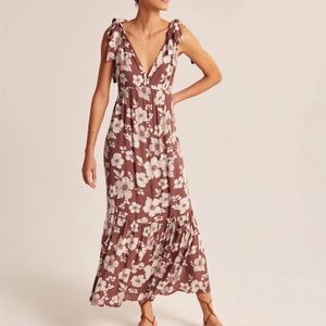 Abercrombie Tie Strap babydoll Midaxi Dress